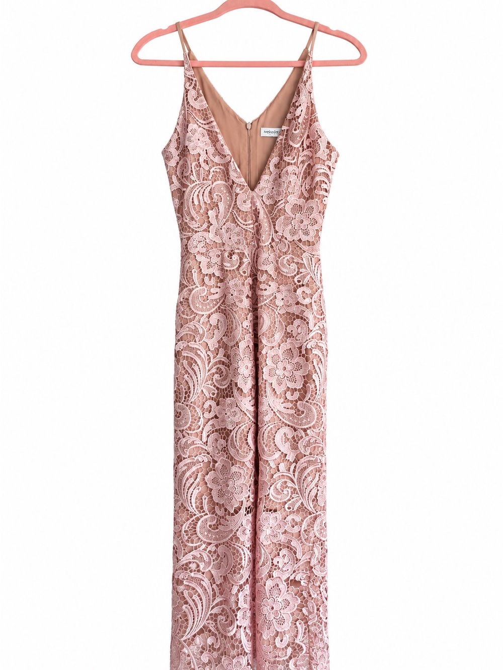 Dress The Population Sleeveless Pink Lace Maxi Dress